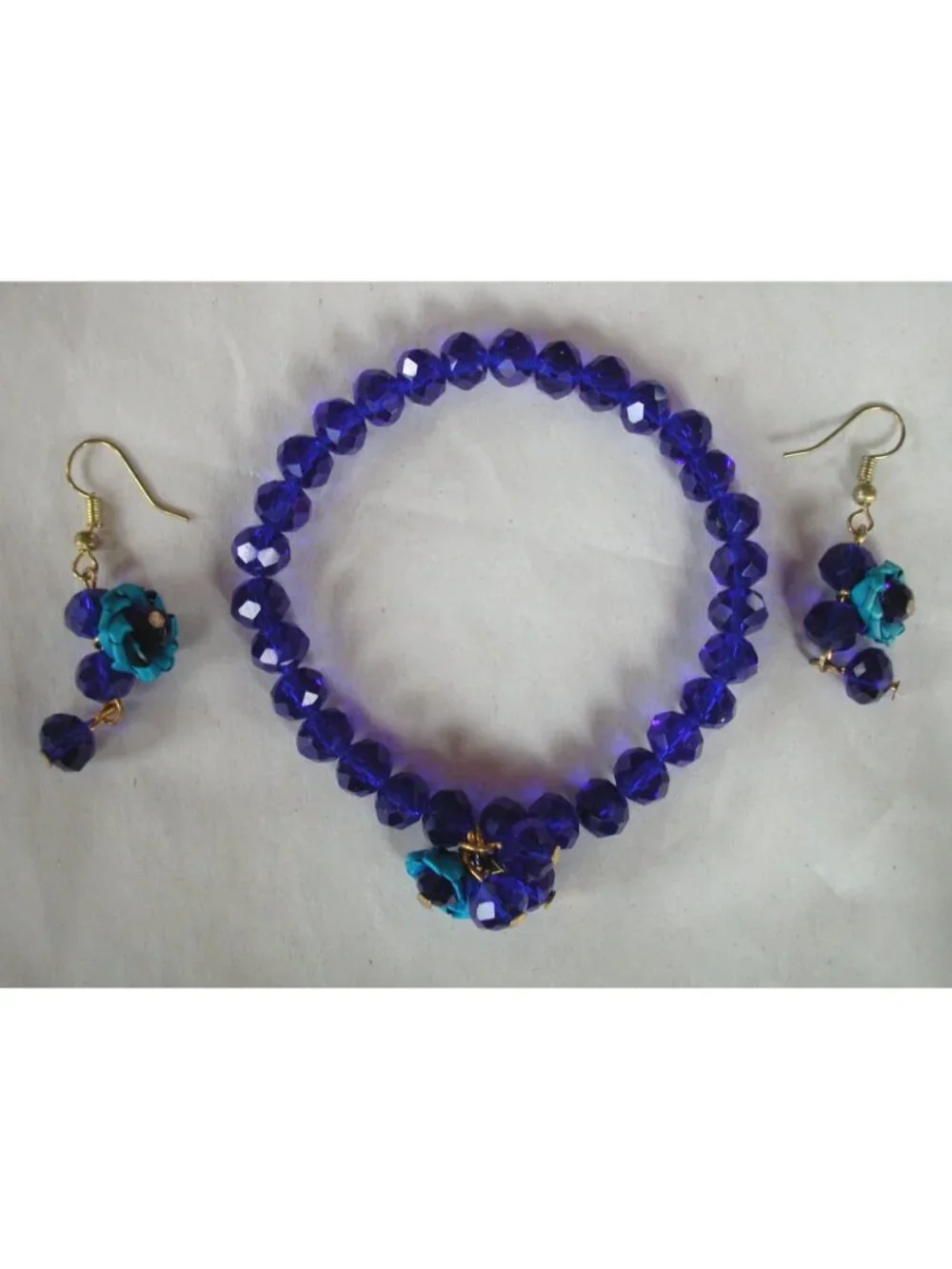 Mexican Artisanal Palm Leaf Necklace, earring Bracelet  Set.